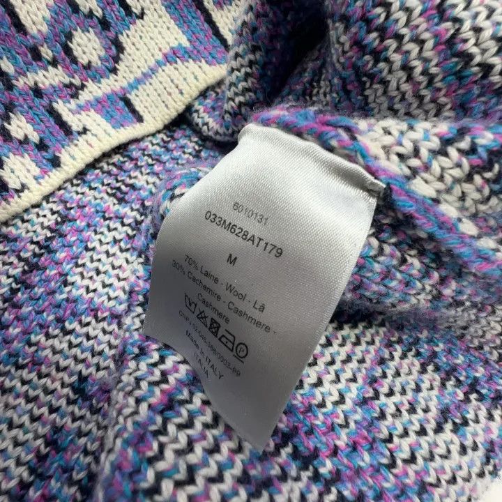 Dior Dior x Stussy Blue Long Sleeve Cashmere Sweater 0079 Size US M / EU 48-50 / 2 - 4 Thumbnail