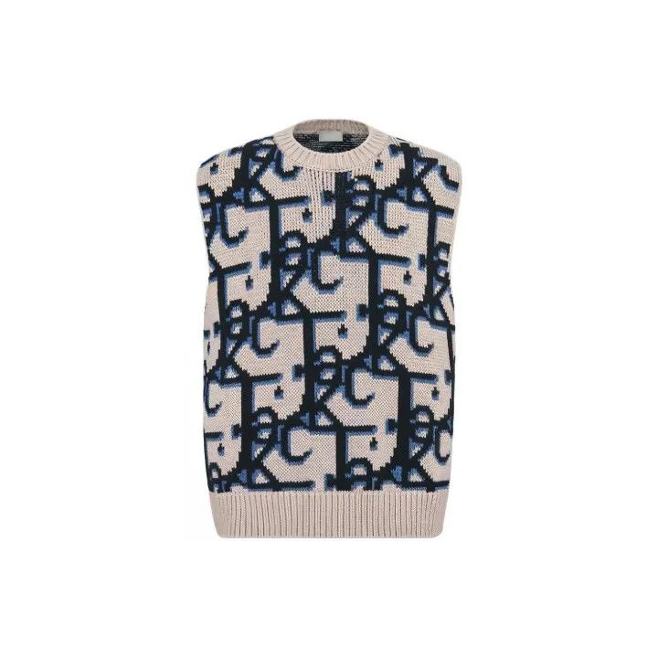 Dior Dior x Travis Scott Logo Knit Vest 0079 Size US M / EU 48-50 / 2 - 2 Thumbnail