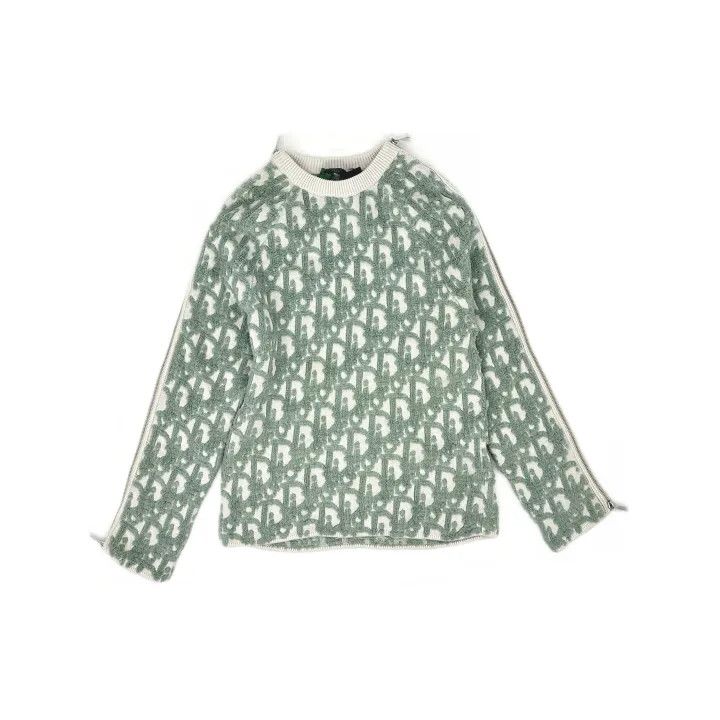 Dior Dior Green Logo Knit Long Sleeve Sweater 0079 Size US M / EU 48-50 / 2 - 2 Thumbnail