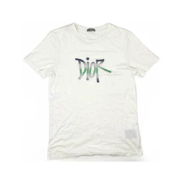 Dior Dior Shawn Stussy Gradient Embroidered T-Shirt 0079 Size US S / EU 44-46 / 1 - 2 Thumbnail