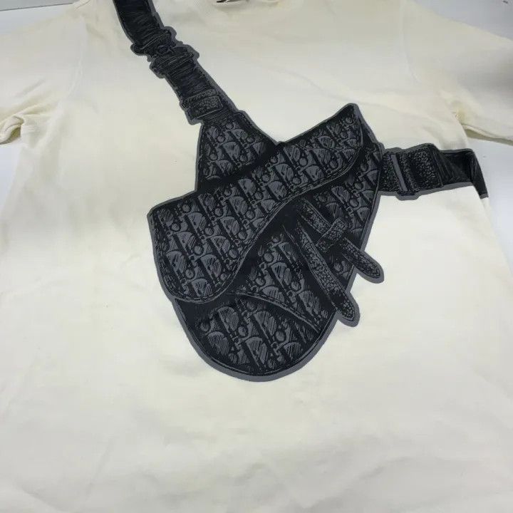 Dior Dior White Saddle Bag Print T-Shirt 0079 Size US S / EU 44-46 / 1 - 9 Thumbnail