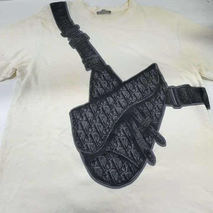 Dior Dior White Saddle Bag Print T-Shirt 0079 Size US S / EU 44-46 / 1 - 6 Thumbnail