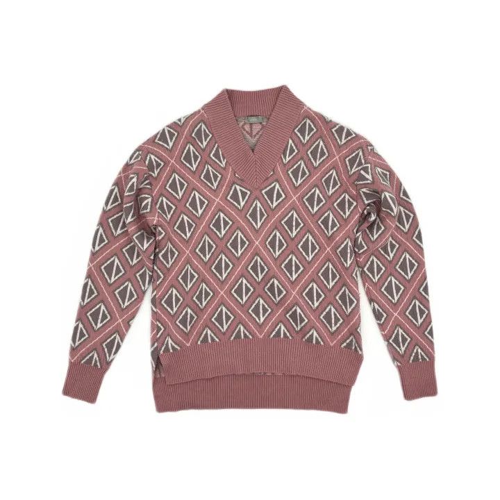 Dior Dior Pink Diamond Pattern Wool Sweater 0079 Size US S / EU 44-46 / 1 - 2 Thumbnail