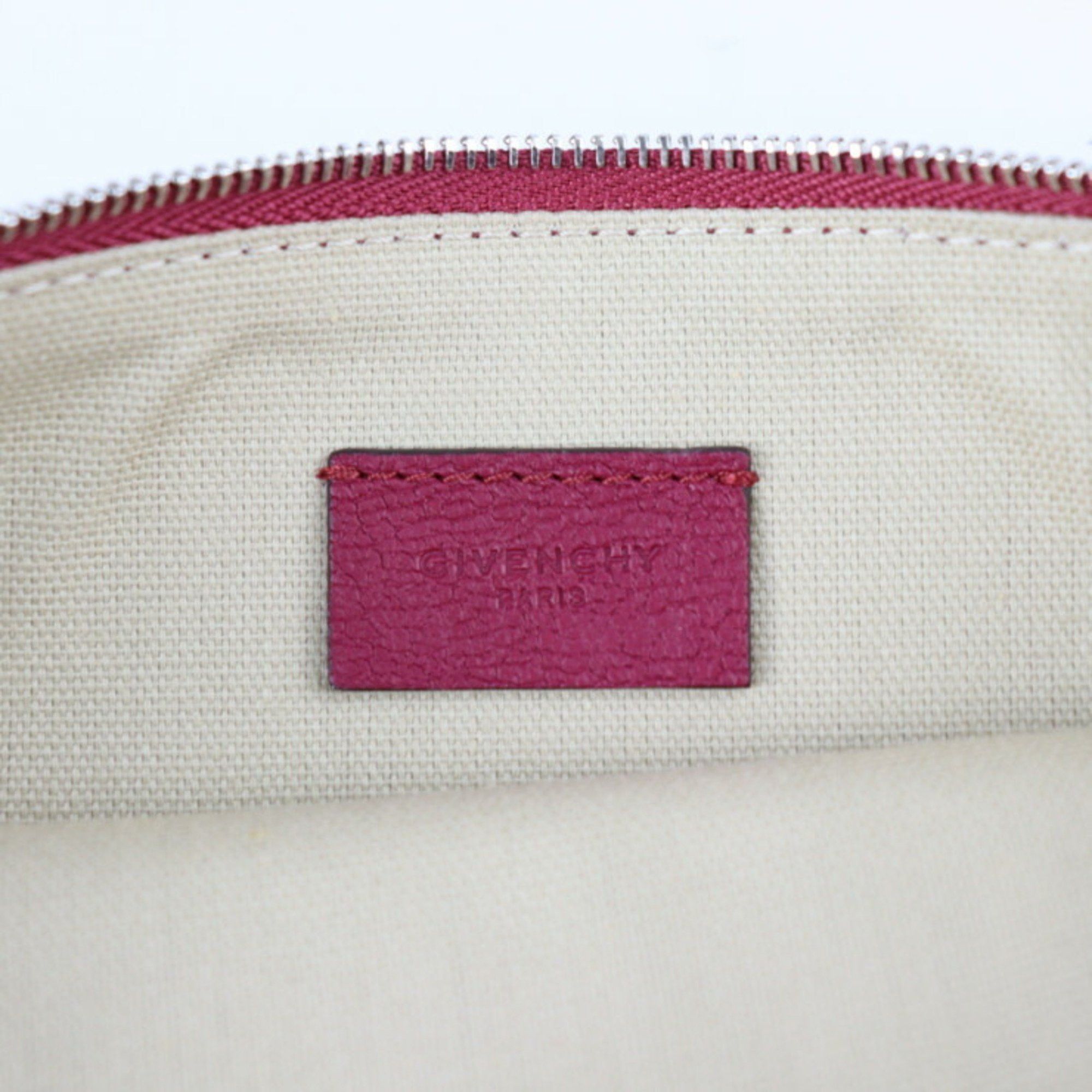 Givenchy GIVENCHY Antigona Pouch Second Bag BC06822012 653 Leather Bordeaux Clutch R2212103002067 Size ONE SIZE - 9 Thumbnail