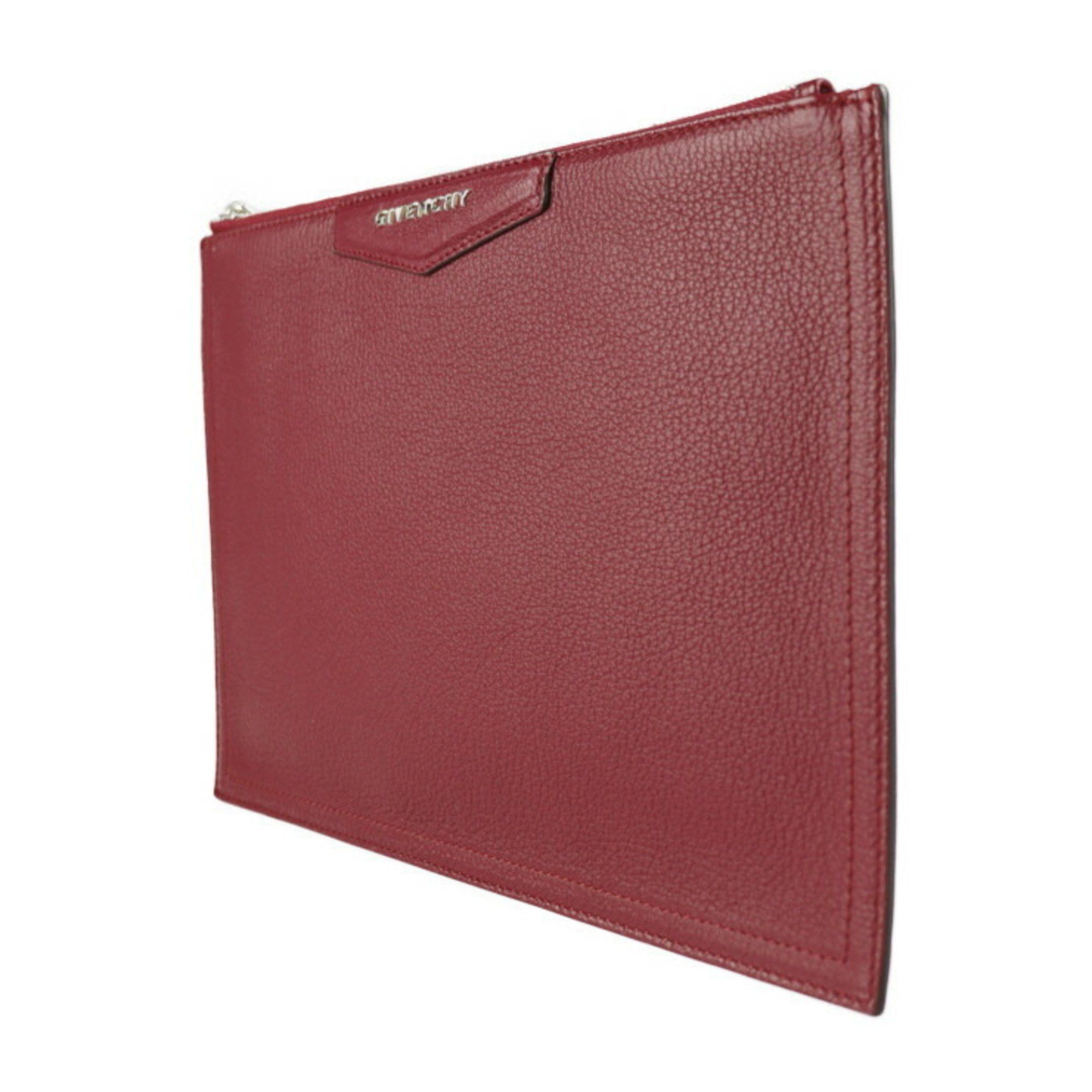 Givenchy GIVENCHY Antigona Pouch Second Bag BC06822012 653 Leather Bordeaux Clutch R2212103002067 Size ONE SIZE - 2 Thumbnail