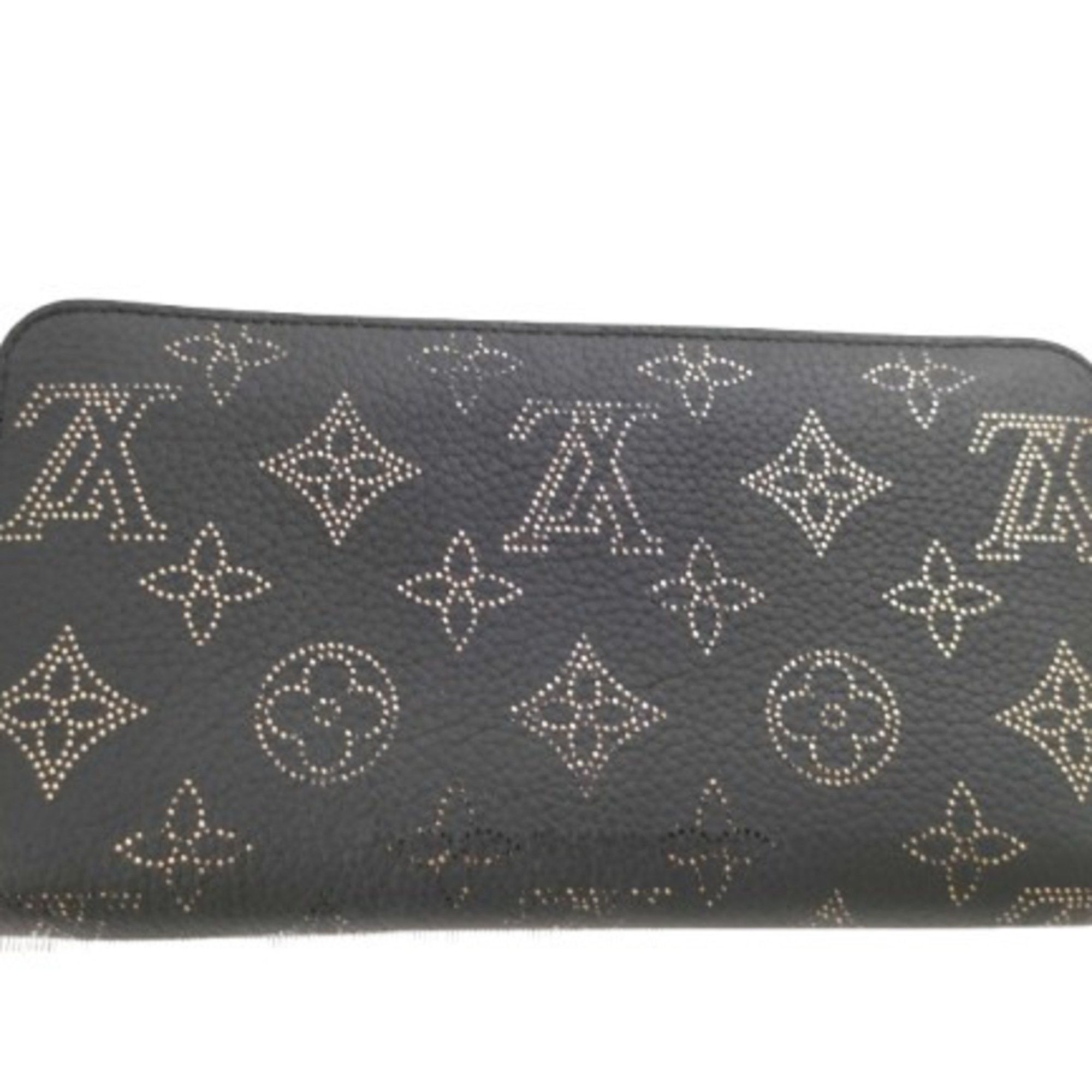 Louis Vuitton Louis Vuitton Long Wallet Monogram Mahina Zippy M82645 Black Gold Leather Women's Round Size ONE SIZE - 2 Thumbnail