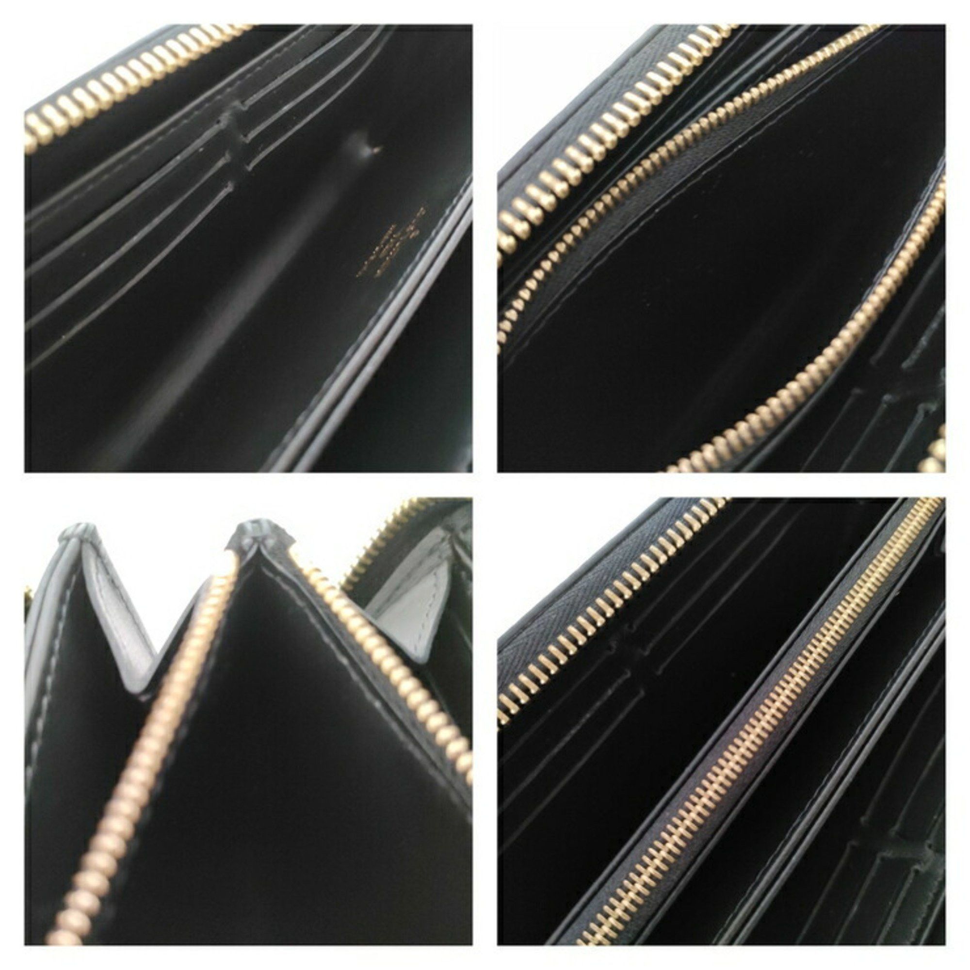 Louis Vuitton Louis Vuitton Long Wallet Monogram Mahina Zippy M82645 Black Gold Leather Women's Round Size ONE SIZE - 9 Thumbnail