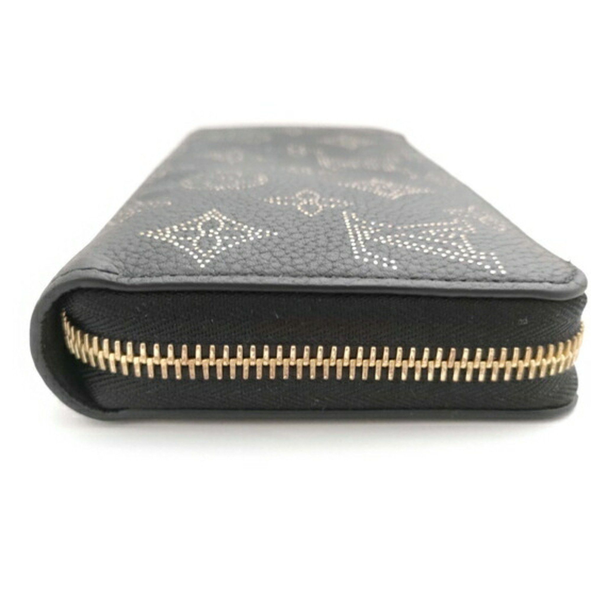 Louis Vuitton Louis Vuitton Long Wallet Monogram Mahina Zippy M82645 Black Gold Leather Women's Round Size ONE SIZE - 5 Thumbnail
