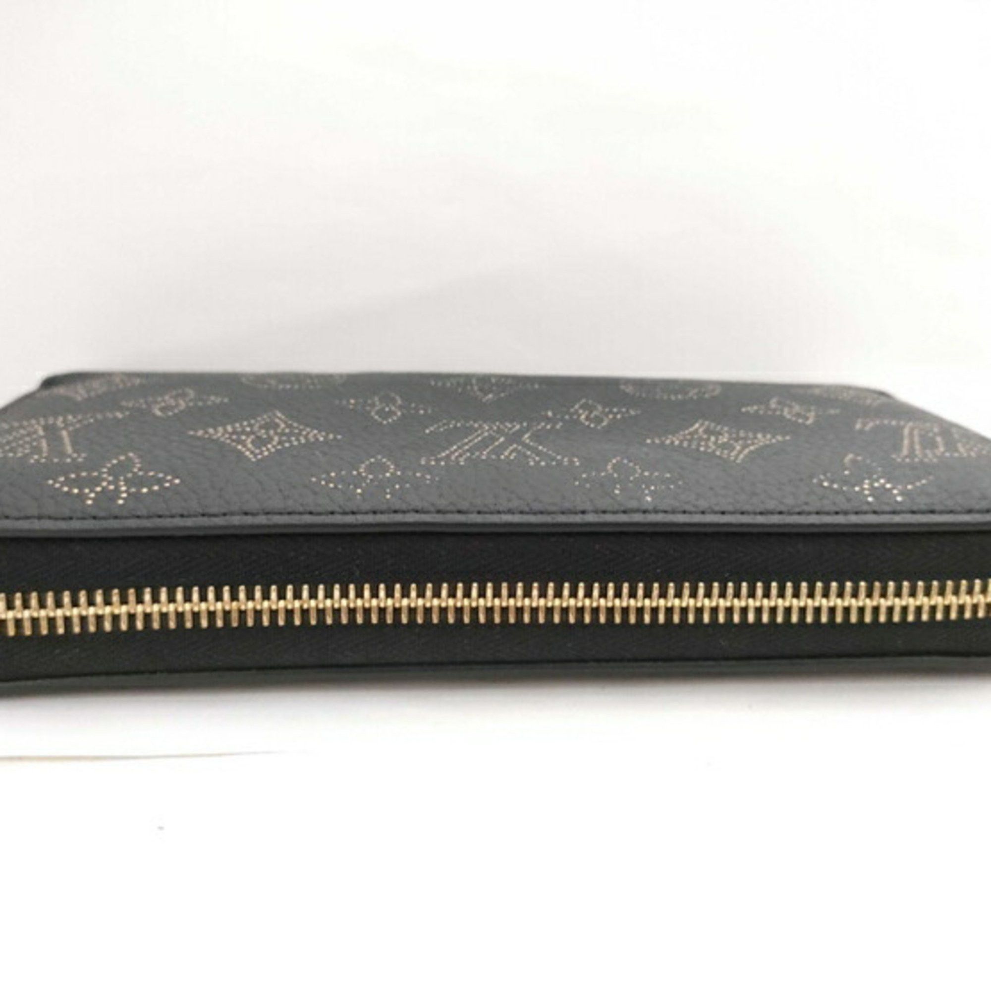Louis Vuitton Louis Vuitton Long Wallet Monogram Mahina Zippy M82645 Black Gold Leather Women's Round Size ONE SIZE - 6 Thumbnail