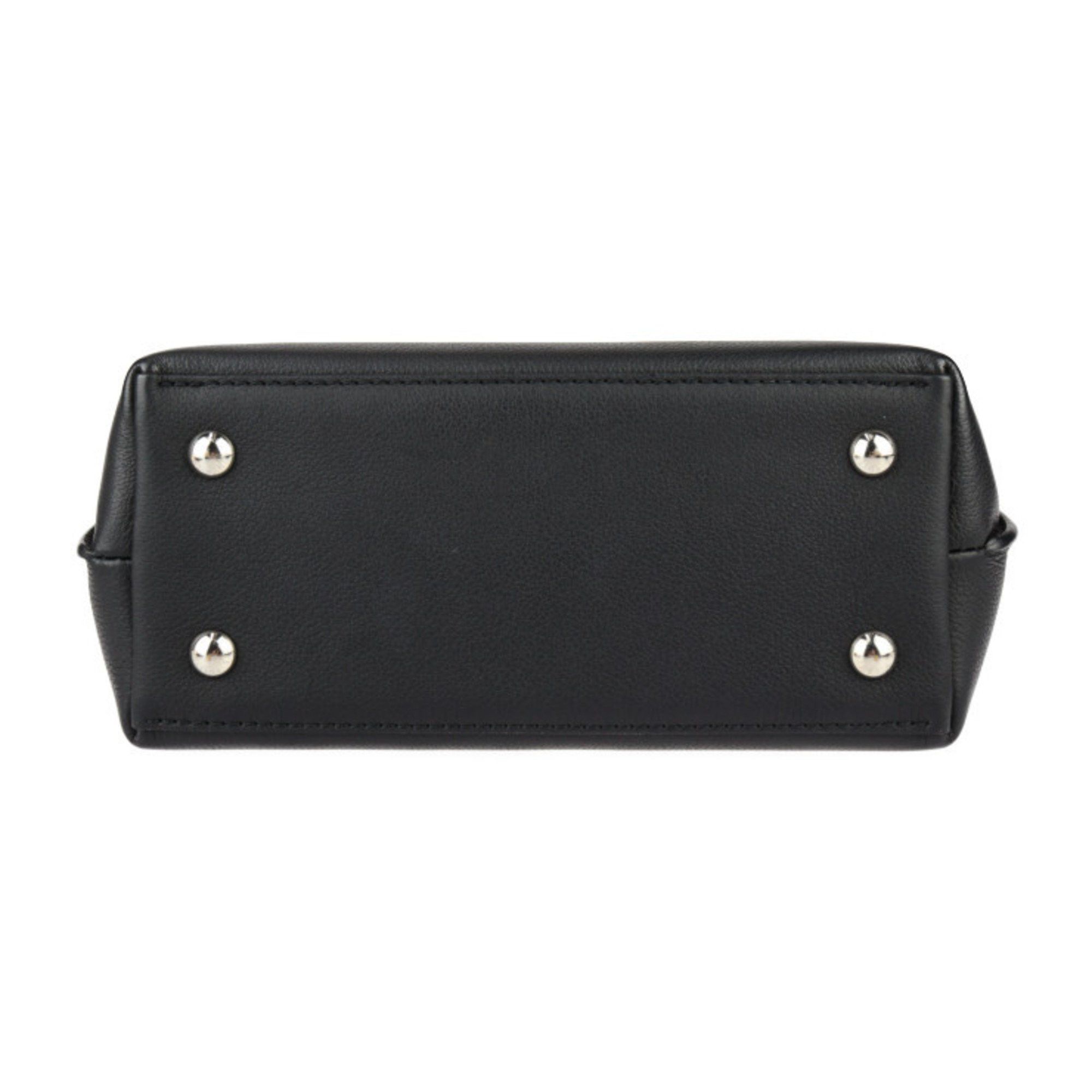 Louis Vuitton Louis Vuitton Lockme Ever Mini Handbag M20997 Grained Calf Leather Black Shoulder Bag Turnlock Chain R2418093012053 Size ONE SIZE - 4 Thumbnail