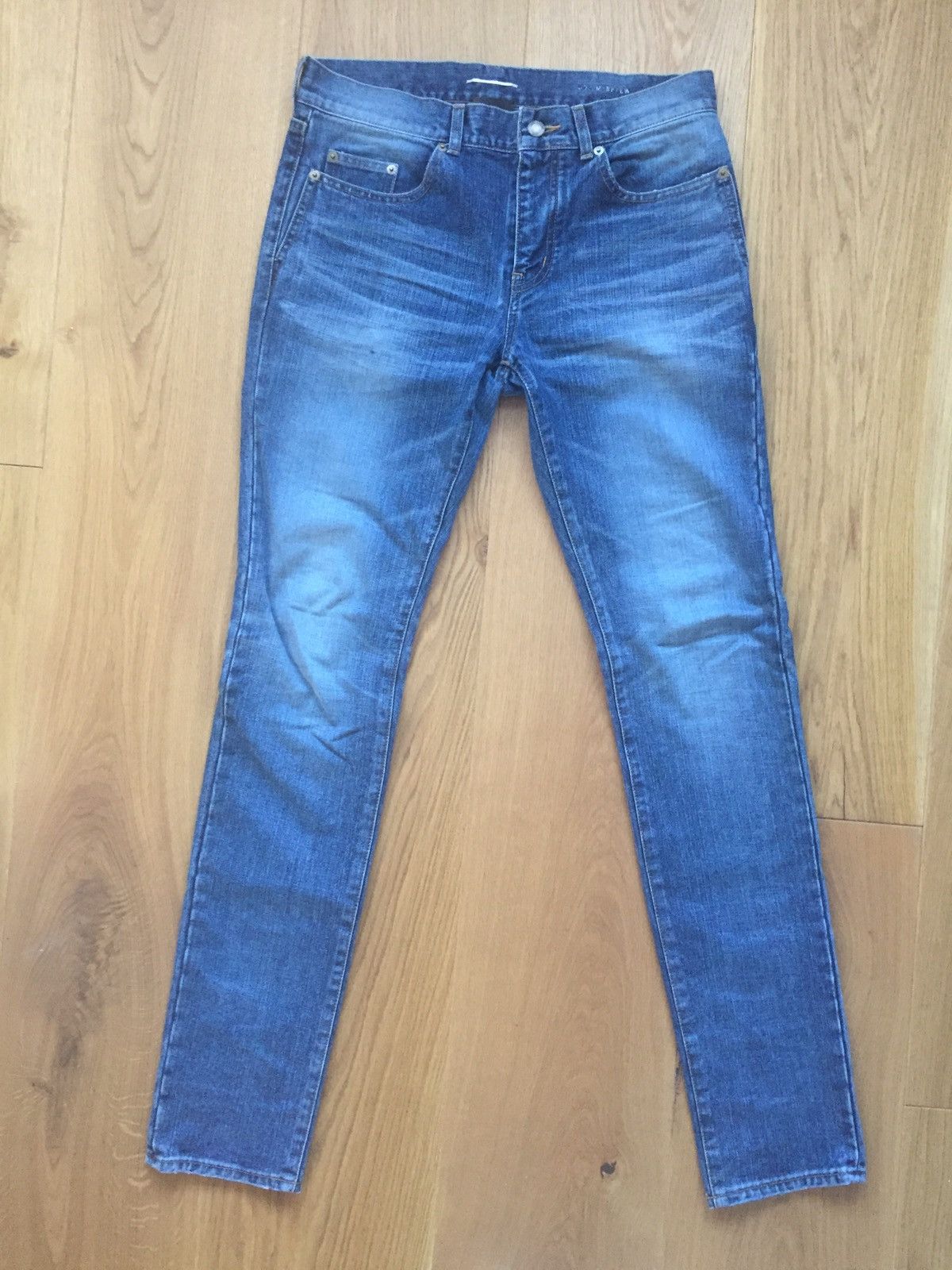 Saint Laurent Paris Saint Laurent université Patch Skinny Jeans D02 Size US 30 / EU 46 - 4 Thumbnail