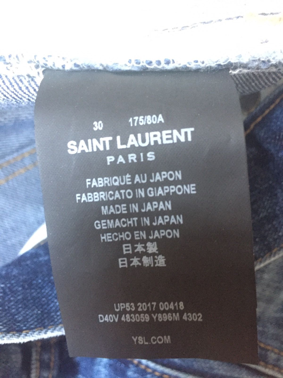 Saint Laurent Paris Saint Laurent université Patch Skinny Jeans D02 Size US 30 / EU 46 - 8 Thumbnail