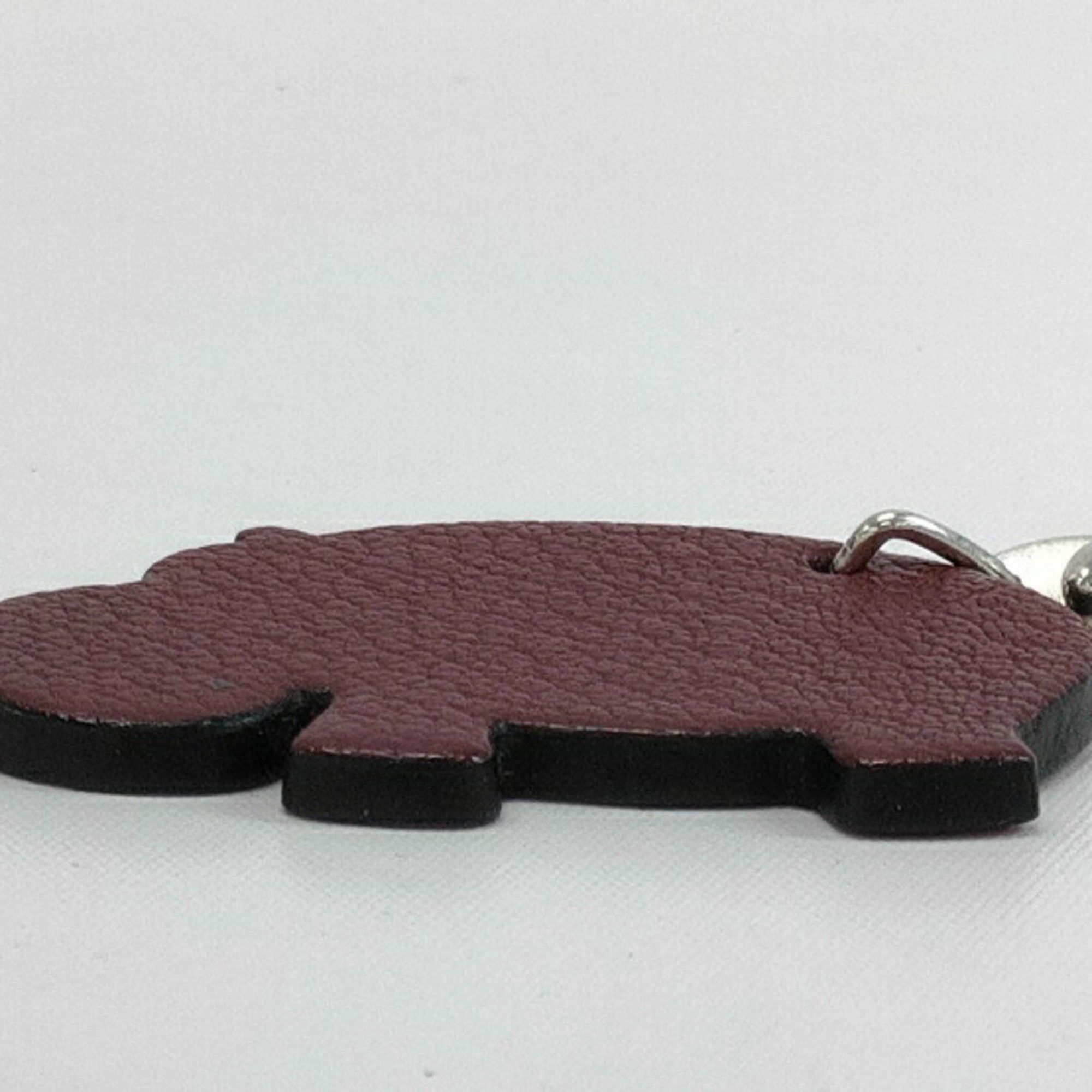 Hermes Hermes Bag Charm Hippopotamus - Brown Red Leather Men Women Animal Hippo Size ONE SIZE - 6 Thumbnail