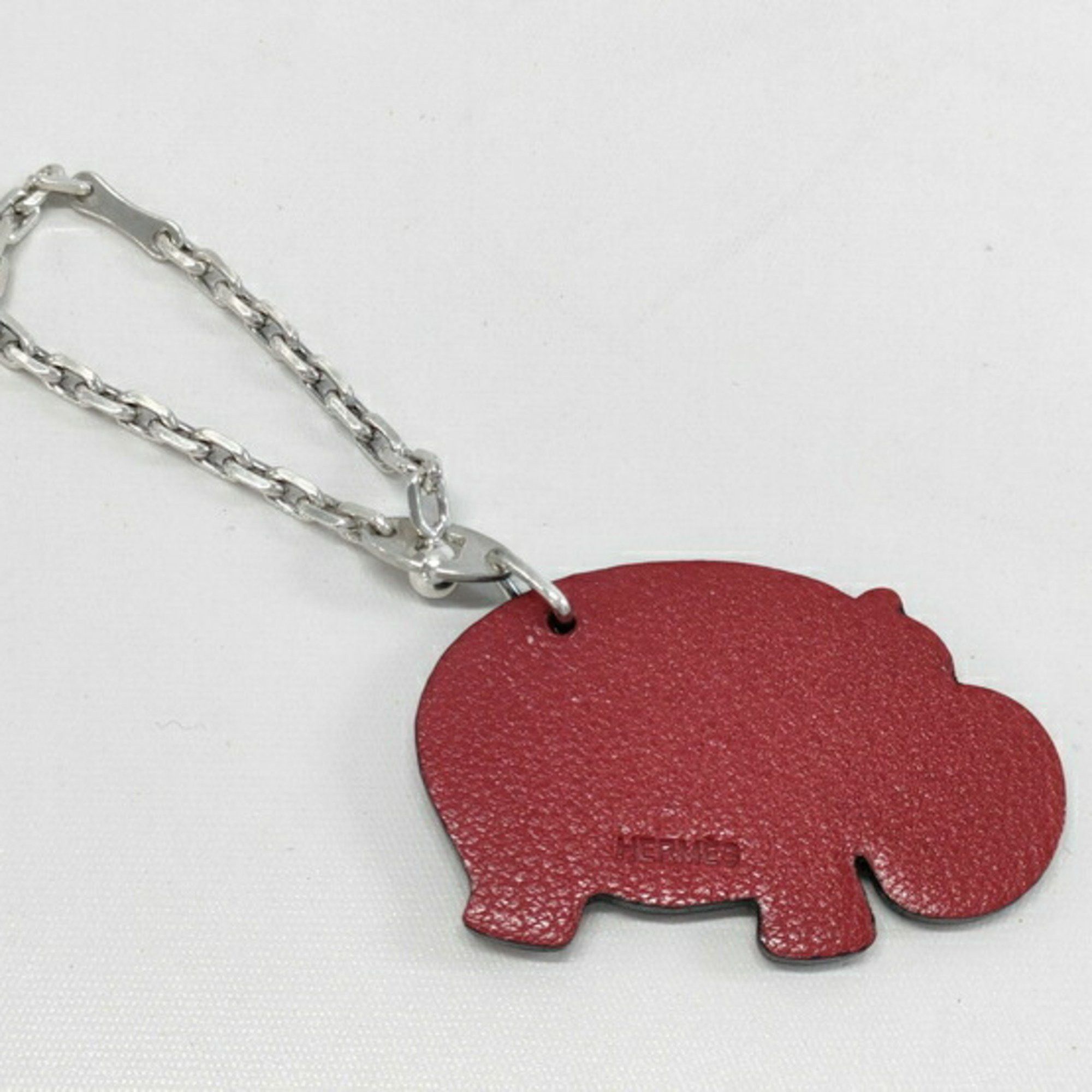 Hermes Hermes Bag Charm Hippopotamus - Brown Red Leather Men Women Animal Hippo Size ONE SIZE - 2 Thumbnail
