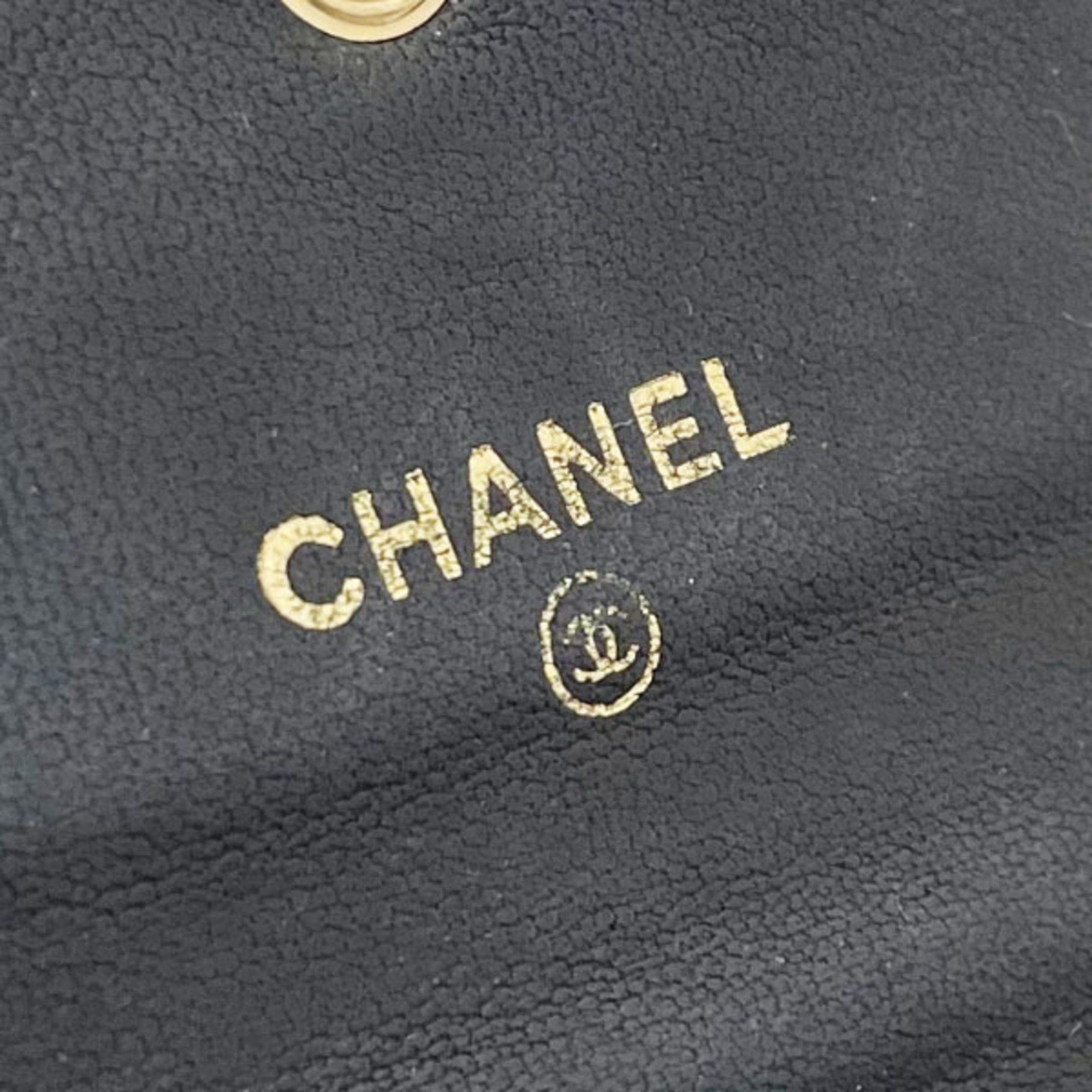 Chanel Chanel Wallet Coco Mark Tri-fold Caviar Skin Leather Black CHANEL CC Women's RR-14409 Size ONE SIZE - 12 Thumbnail