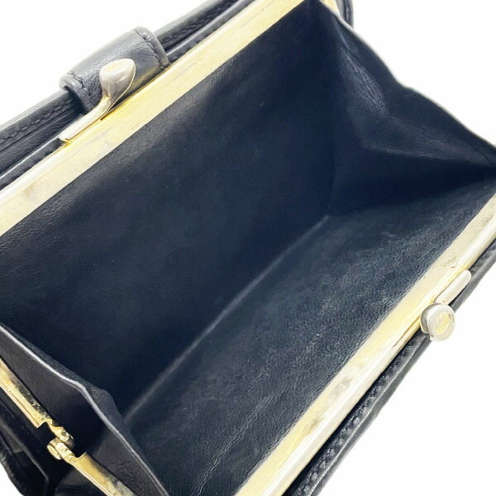 Gucci Gucci Wallet Shelly PVC Leather Black 035 904 GUCCI GG Old Webbing Line Bi-fold YY-14698 Size ONE SIZE - 7 Thumbnail