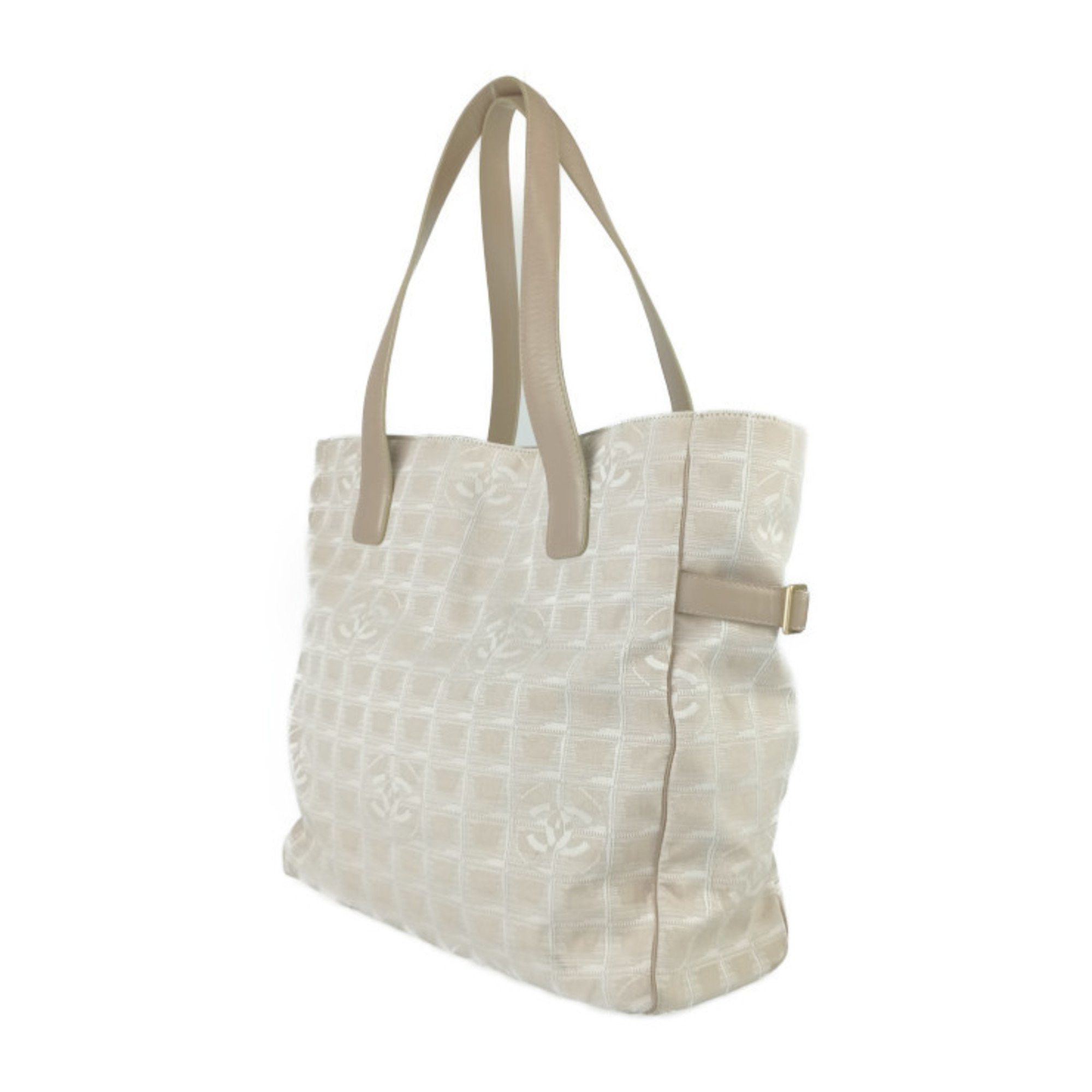 Chanel CHANEL New Travel Tote GM A15825 Beige Canvas Leather Women's Shoulder Bag Size ONE SIZE - 2 Thumbnail