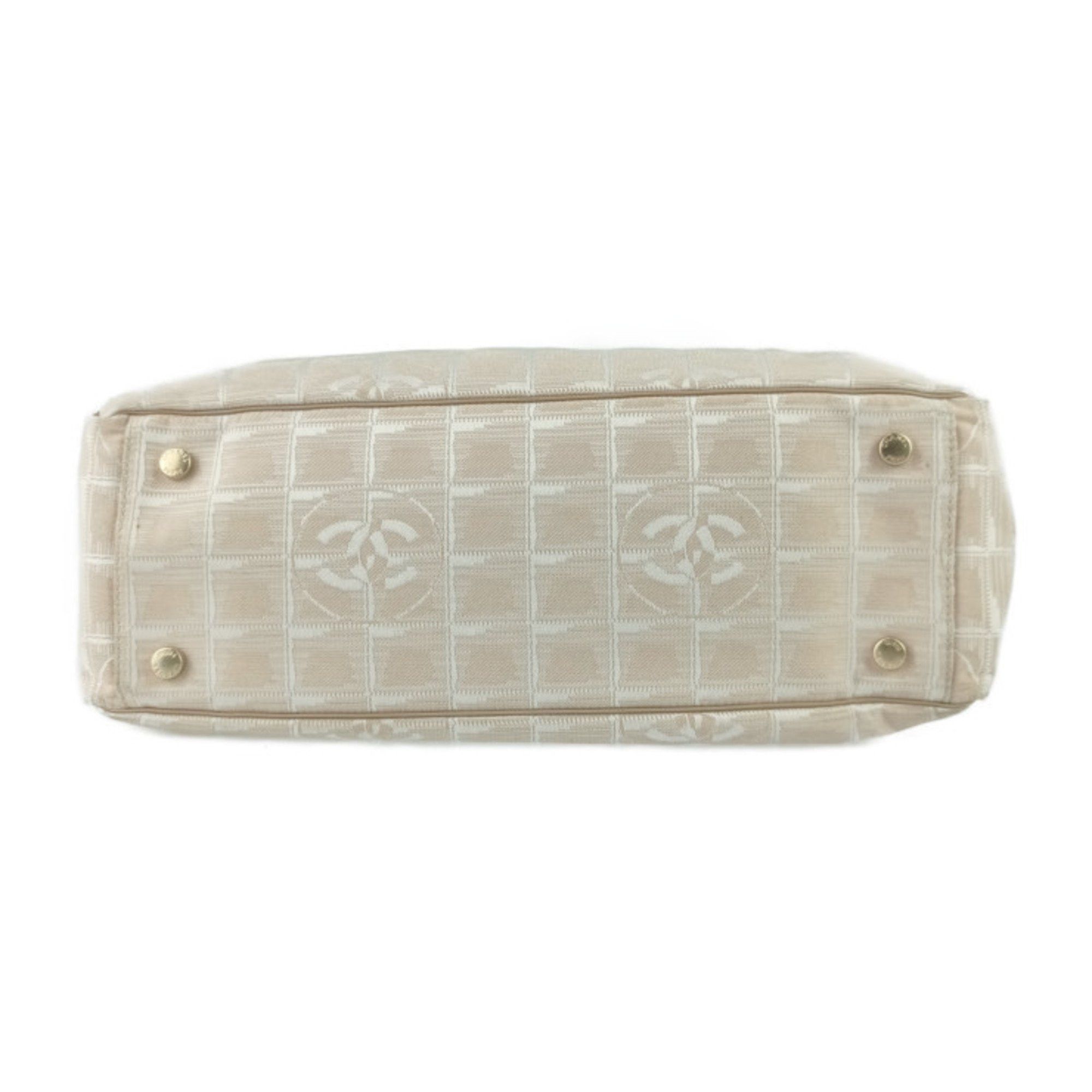 Chanel CHANEL New Travel Tote GM A15825 Beige Canvas Leather Women's Shoulder Bag Size ONE SIZE - 4 Thumbnail
