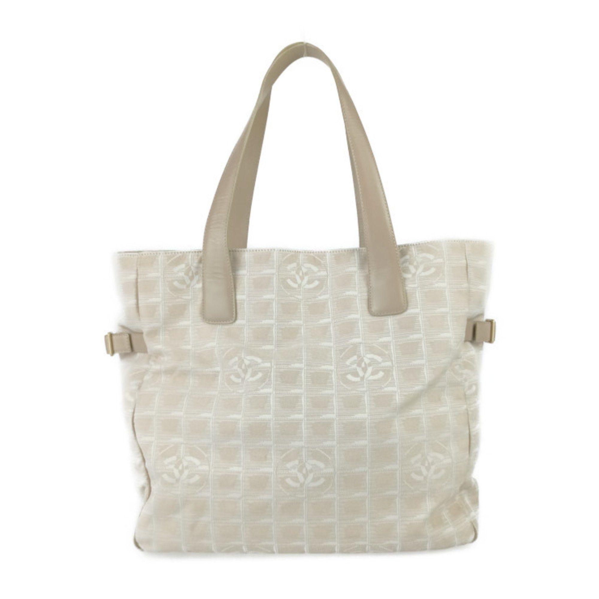 Chanel CHANEL New Travel Tote GM A15825 Beige Canvas Leather Women's Shoulder Bag Size ONE SIZE - 3 Thumbnail