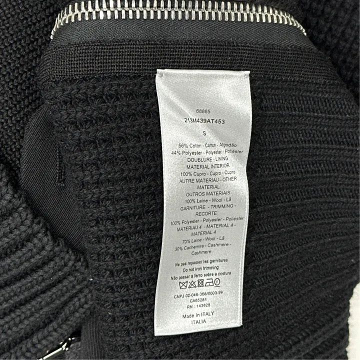 Dior Dior x Sacai Black Knit Mixed Jacket 0079 Size US S / EU 44-46 / 1 - 3 Thumbnail