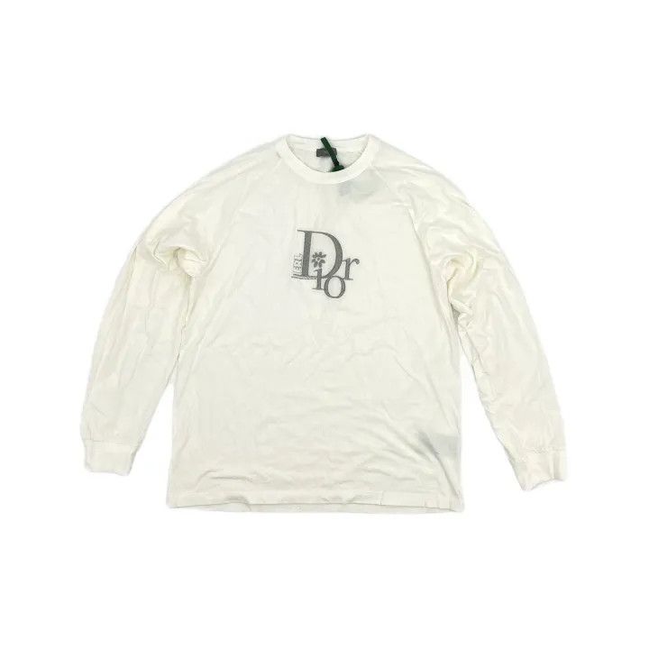 Dior Dior Logo Embroidered Long Sleeve T-Shirt 0079 Size US XL / EU 56 / 4 - 2 Thumbnail