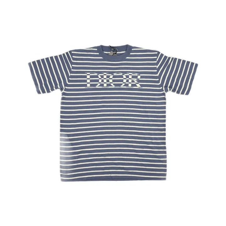 Dior Dior SS21 Striped Logo T-Shirt for Men 0079 Size US XL / EU 56 / 4 - 2 Thumbnail