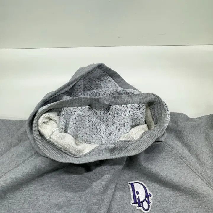 Dior Dior Grey Embroidered Hoodie for Men 0079 Size US XL / EU 56 / 4 - 6 Thumbnail