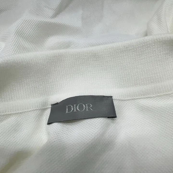 Dior Dior Hylton Nelson White Cotton Polo Shirt 0079 Size US XL / EU 56 / 4 - 5 Thumbnail