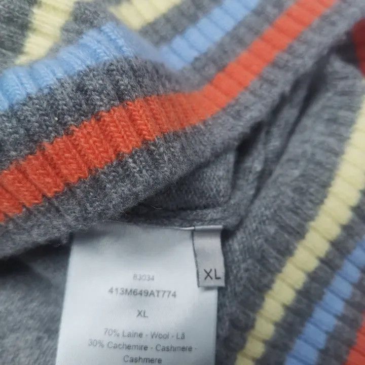 Dior Dior SS24 Color Logo Embroidered Cashmere Sweater 0079 Size US XL / EU 56 / 4 - 5 Thumbnail