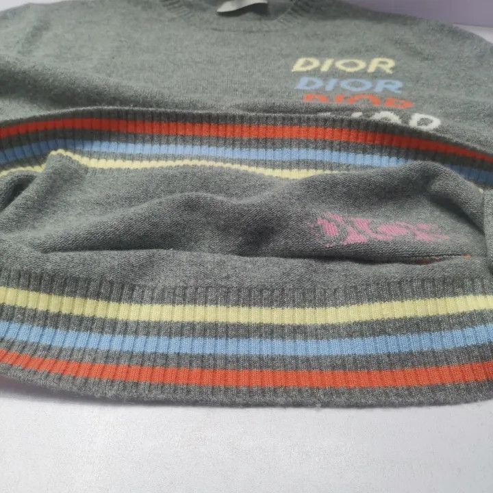 Dior Dior SS24 Color Logo Embroidered Cashmere Sweater 0079 Size US XL / EU 56 / 4 - 10 Thumbnail