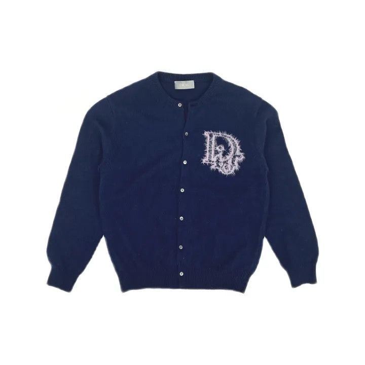 Dior Dior Navy Logo Cardigan Sweater 0079 Size US XL / EU 56 / 4 - 2 Thumbnail