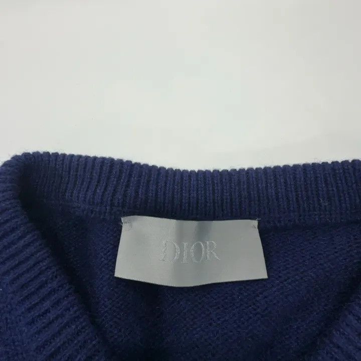 Dior Dior Navy Logo Cardigan Sweater 0079 Size US XL / EU 56 / 4 - 5 Thumbnail