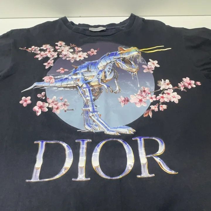 Dior Dior x Sorayama Black Dinosaur Print T-shirt 0079 Size US XS / EU 42 / 0 - 12 Thumbnail