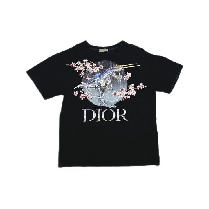 Dior Dior x Sorayama Black Dinosaur Print T-shirt 0079 Size US XS / EU 42 / 0 - 2 Thumbnail