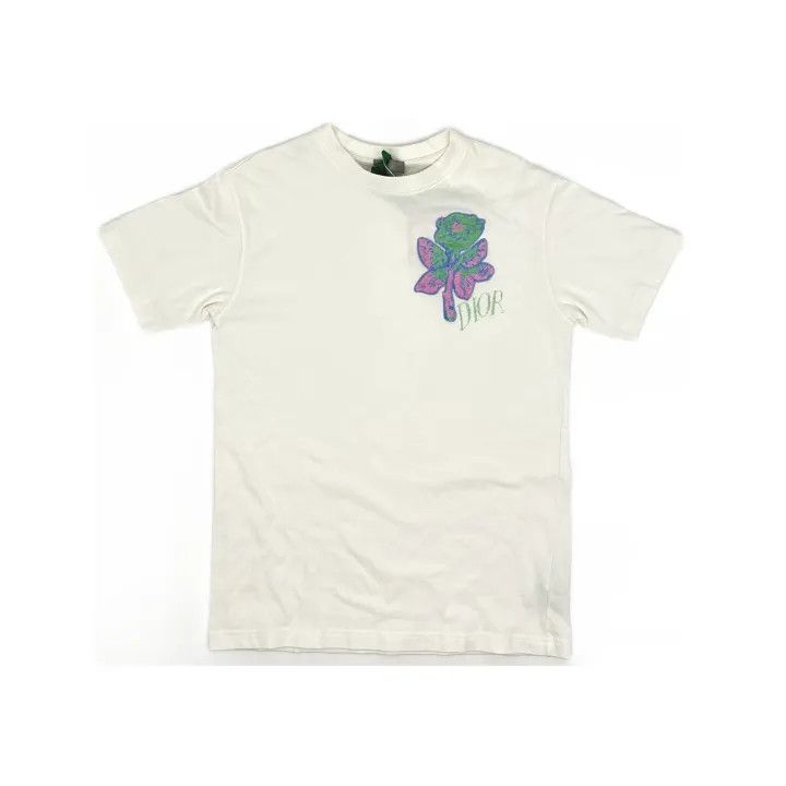 Dior Dior Cotton Rose Embroidery Short Sleeve T-shirt 0079 Size US XS / EU 42 / 0 - 2 Thumbnail