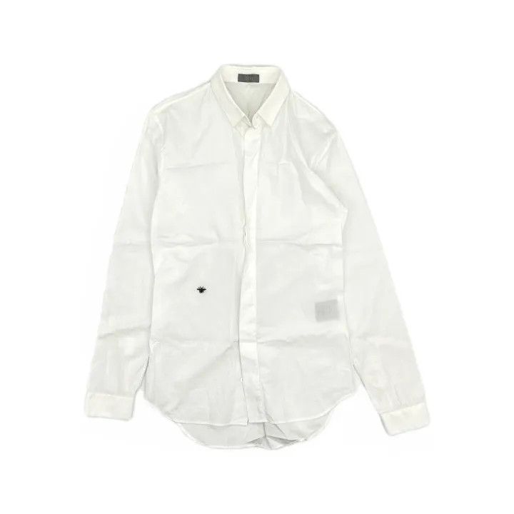 Dior Dior Men's White Bee Embroidered Long Sleeve Shirt 0079 Size US XS / EU 42 / 0 - 2 Thumbnail