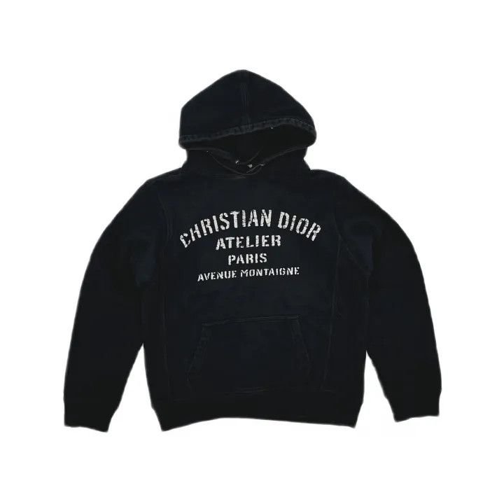 Dior Dior Black Logo Print Hoodie for Men 0079 Size US XS / EU 42 / 0 - 2 Thumbnail