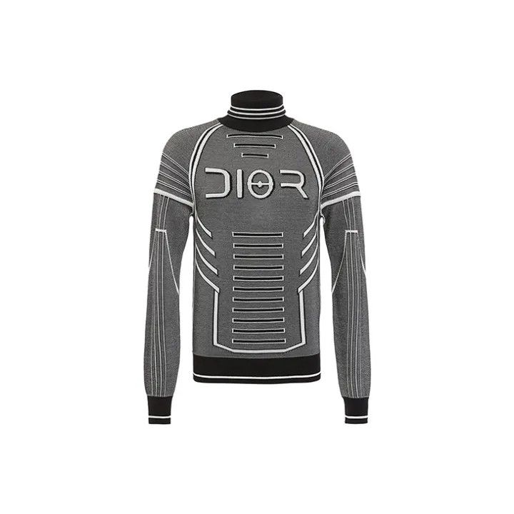 Dior Dior Geometric Logo Wool Blend Turtleneck Sweater 0079 Size US XS / EU 42 / 0 - 2 Thumbnail