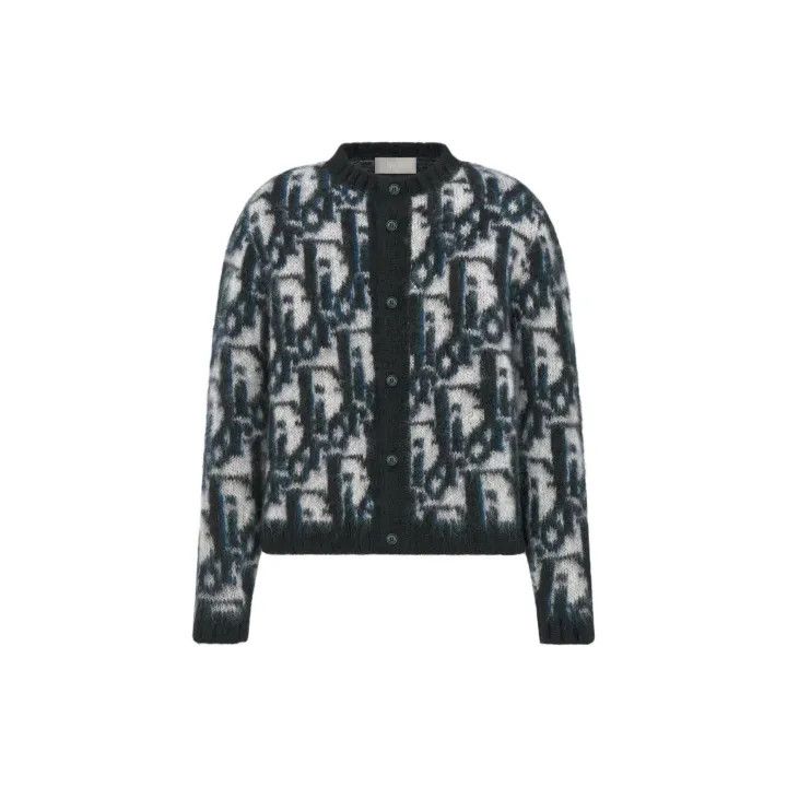 Dior Dior Blue Printed Long Sleeve Knitwear 0079 Size US XS / EU 42 / 0 - 2 Thumbnail