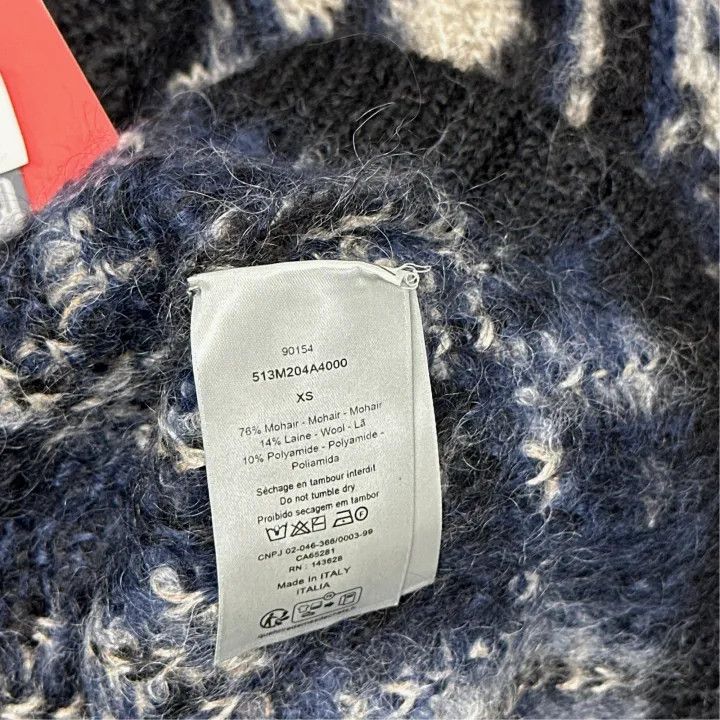 Dior Dior Blue Printed Long Sleeve Knitwear 0079 Size US XS / EU 42 / 0 - 5 Thumbnail