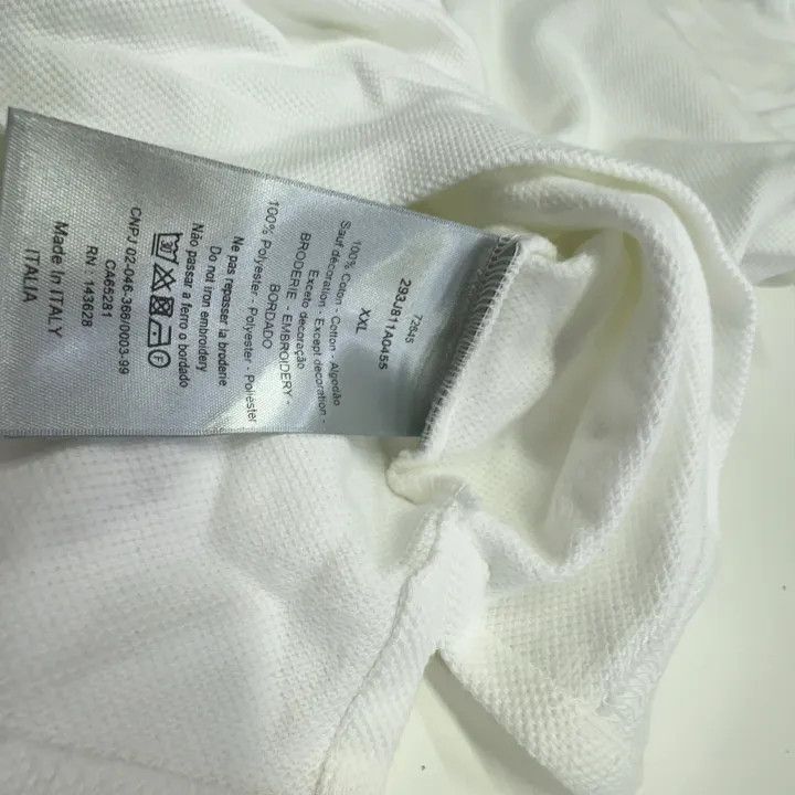 Dior Dior Logo Embroidered White Polo Shirt 0079 Size US XXL / EU 58 / 5 - 7 Thumbnail