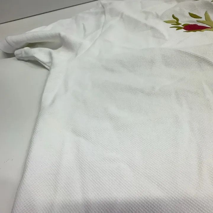 Dior Dior Logo Embroidered White Polo Shirt 0079 Size US XXL / EU 58 / 5 - 8 Thumbnail