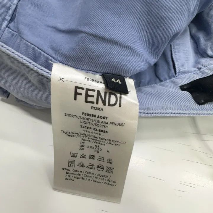 Fendi FENDI Casual Blue Waist-Defined Shorts 0079 Size US 44 / EU 60 - 3 Thumbnail