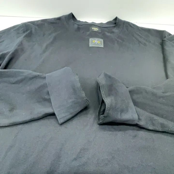 Fendi Fendi SS22 Black Logo Long Sleeve T-Shirt 0079 Size US L / EU 52-54 / 3 - 10 Thumbnail