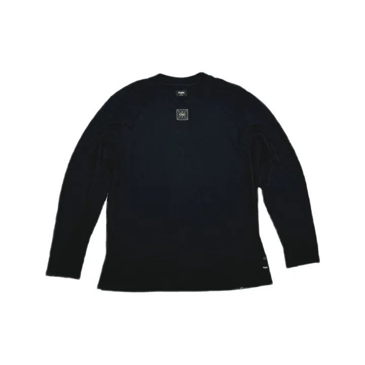 Fendi Fendi SS22 Black Logo Long Sleeve T-Shirt 0079 Size US L / EU 52-54 / 3 - 2 Thumbnail