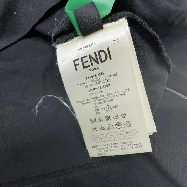 Fendi Fendi SS22 Black Logo Long Sleeve T-Shirt 0079 Size US L / EU 52-54 / 3 - 5 Thumbnail