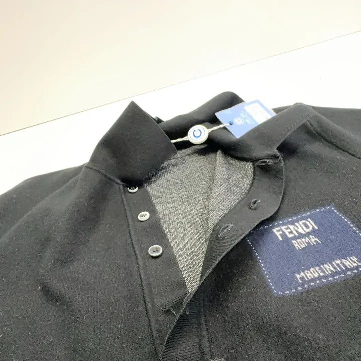 Fendi Fendi SS22 Solid Logo Short Sleeve Polo 0079 Size US M / EU 48-50 / 2 - 6 Thumbnail