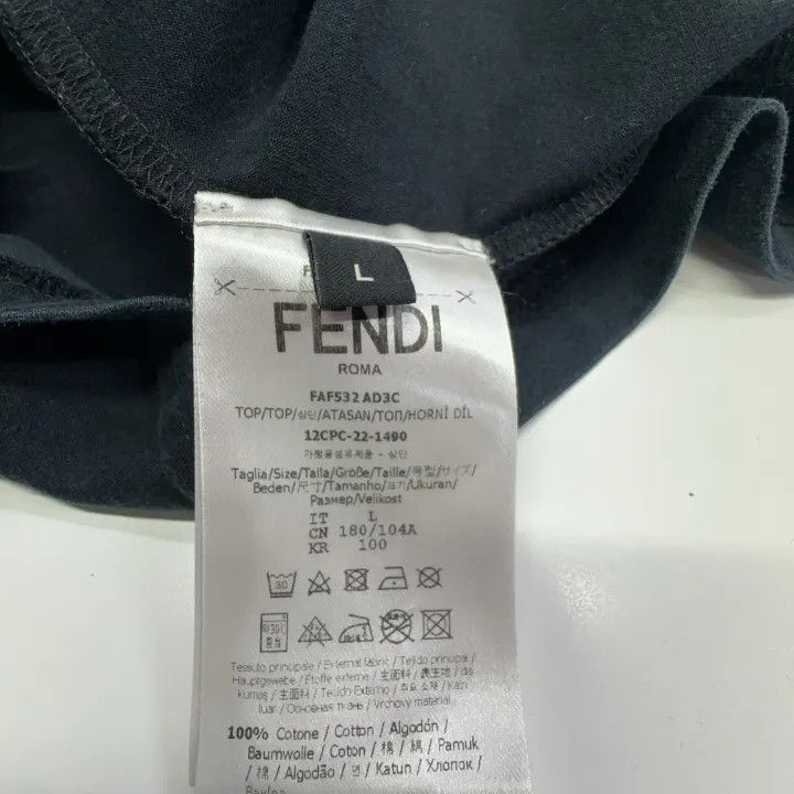 Fendi Fendi Logo Print Black Short Sleeve T-Shirt 0079 Size US L / EU 52-54 / 3 - 5 Thumbnail