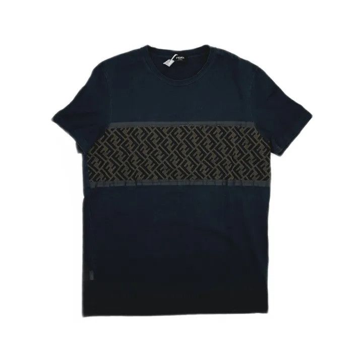 Fendi Fendi Logo Print Black Short Sleeve T-Shirt 0079 Size US L / EU 52-54 / 3 - 2 Thumbnail