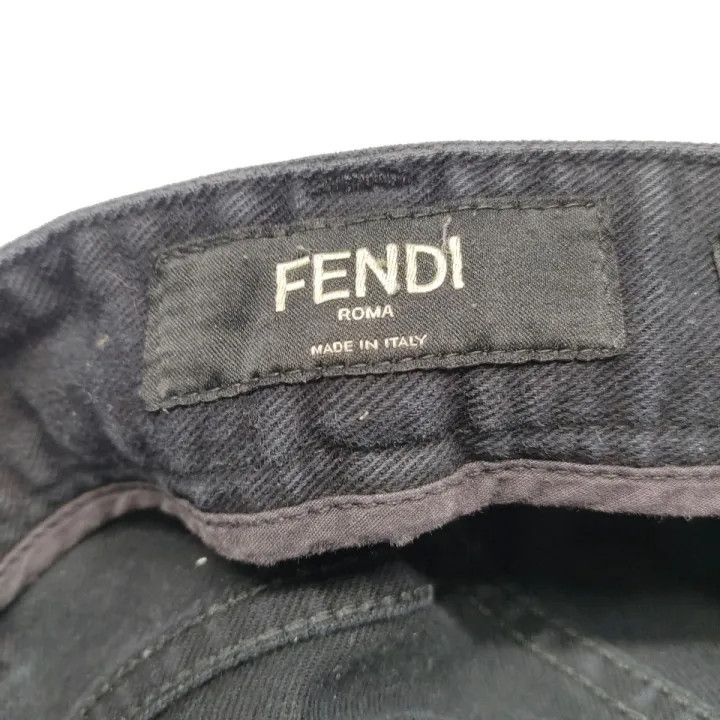 Fendi Fendi Men's Slim Fit Black Jeans 0079 Size US 32 / EU 48 - 4 Thumbnail
